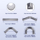 2.5'' Intercooler Turbo Charger Piping Tube Duct Kit+ Bent Pipe Coupler Blue 64mm Aluminum Universal  Kit & Blue Hose Kit