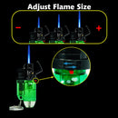 5 Pack of Cool Jet Flame Torch Lighter Refillable Butane Windproof   Design with Keychain and Flame Fixed Lock(Without Butane)