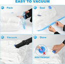 Vakuum-Aufbewahrungsbeutel mit Handpumpe, platzsparende Kompressionsbeutel für Kleidung, Decken und Bettwäsche, wiederverwendbar und einfach zu bedienen