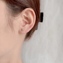 New 925 Silver Needles Minimal Earrings For Women Crystal Zircon Small Huggie Thin Cartilage Earring Girls Piercing Jewelry