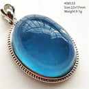 Natural Blue Aquamarine Gemstone Pendant 925 Sterling Silver Oval Ice Aquamarine Women Men Fashion Water Drop Jewelry AAAAAA