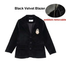 AP Heirloom Collection 2025 Autumn Girls and Boys Clothes Grid Dress Kids Suits Baby Romper Modal Moc Neck Velvet Blazer,