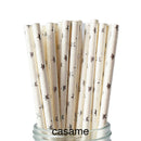 25pcs Foil Gold Silver Disposable Drinking Paper Straws Rainbow for Birthday Wedding Christmas Party Event Supplies