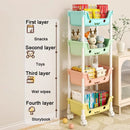 Spielzeugaufbewahrungswagen Bücherregal Snackregal Für Kinder Aufbewahrung Organizer Badezimmerzubehör Schrank Organizer Küchenaufbewahrung