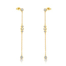 ANDYWEN 925 Sterling Silver Gold Mid long Necklace PIRAMIDE Long Earrings VERTICE Crystal CZ Fine Jewelry Set 2021 Wedding Gift