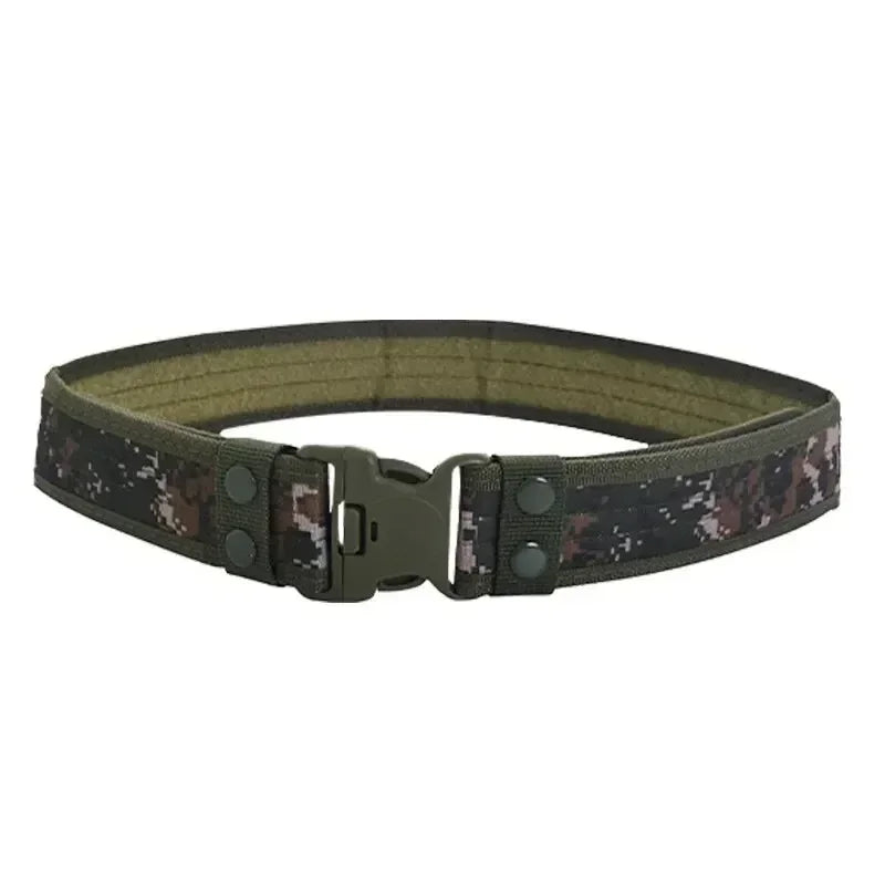 130cm Unisex Stretch Canvas Belt Quick Release Machine Washable Fashionable Braided Design Army Accessory Hunting Tactical Belts
