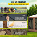 The Hex Haven | 12ft Pop-Up Camping Gazebo with 6-Sided Canopy Shelter