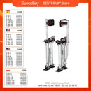 SucceBuy  Drywall Stilts 18''-30''/36''-50'' Adjustable Aluminum Tool Stilts with Protective Knee Pads Non-Slip Work Stilts