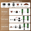 Electric Portable Coffee Machine Portable Italian Espresso Machine for Car & Home 3-in-1 Capsule Powder Travel Coffee Maker