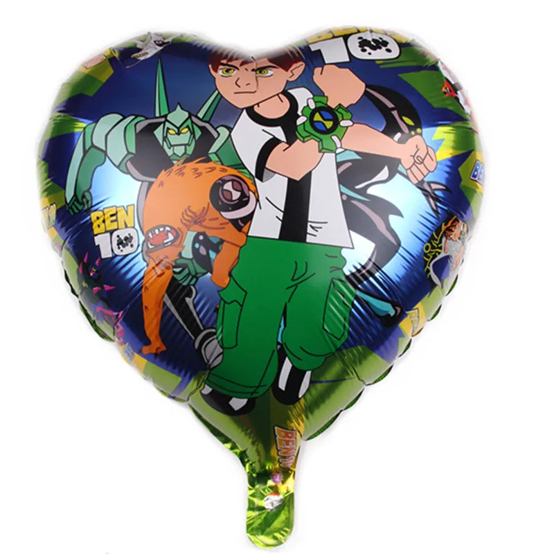 Ben-10 Party Decoration Balloon Cartoon Huge Boy Round 18 inch Balloon Birthday Party Supplies Kids Favor Baby Shower Gift