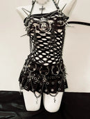 Rivets Tank Tops sexy top y2k clothes y2k crop top gothic clothes Gothic Tank Tops Punk  Tops y2k fashion Skull top vintage Tops