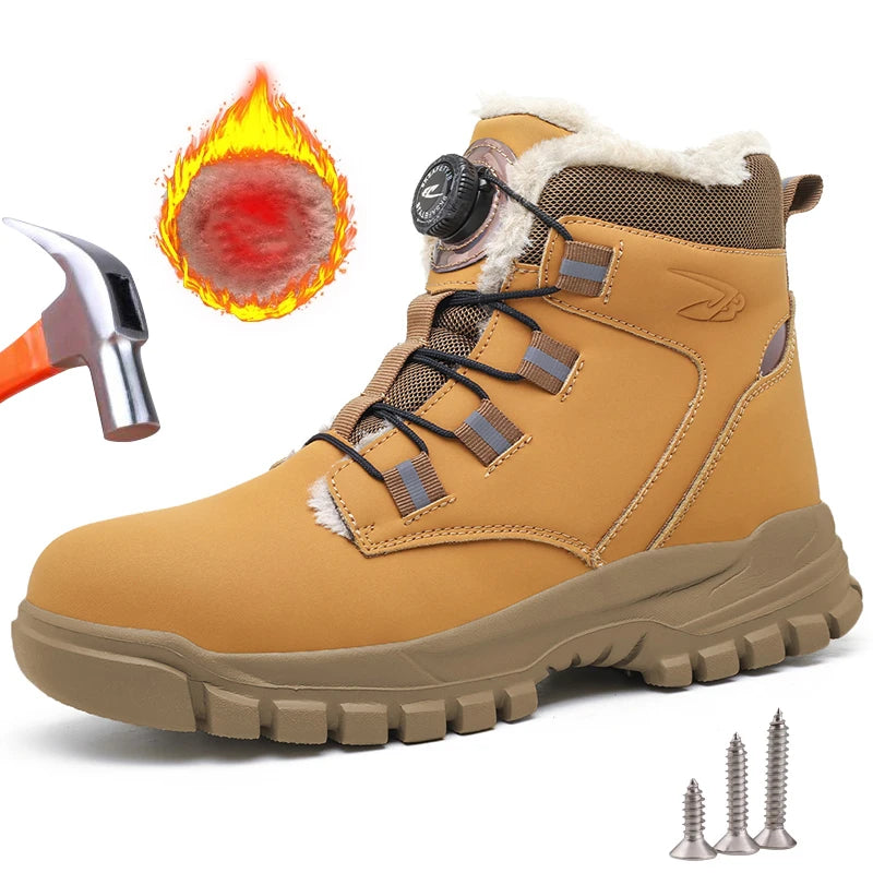 Work Safety Boots Men Women Autumn Winter Waterproof Protective Safety Shoes Men Lightweight Steel Toe Work Shoes Size 47 48