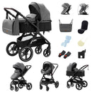 Kinderwagen 3 in 1, vierrädriger Kinderwagen, 2 in 1 Babyauto, leichte Kinderwagen, Multifunktionskinderwagen, Kinderwagen, Poussette