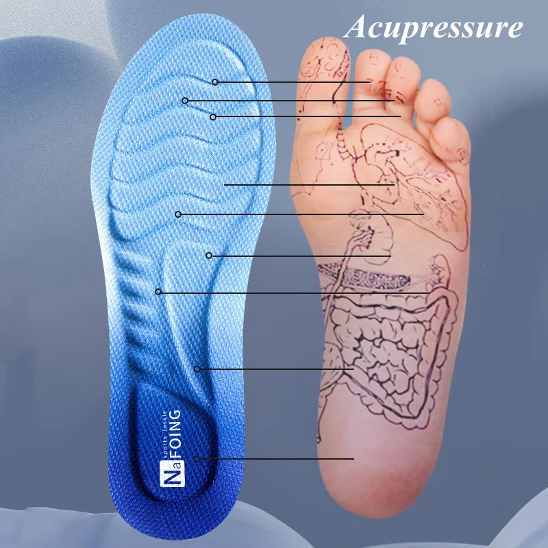 Latex Memory Foam Insoles for Women Men Soft Foot Support Shoe Pads Breathable Orthopedic Sport Insole Feet Care Insert Cushion