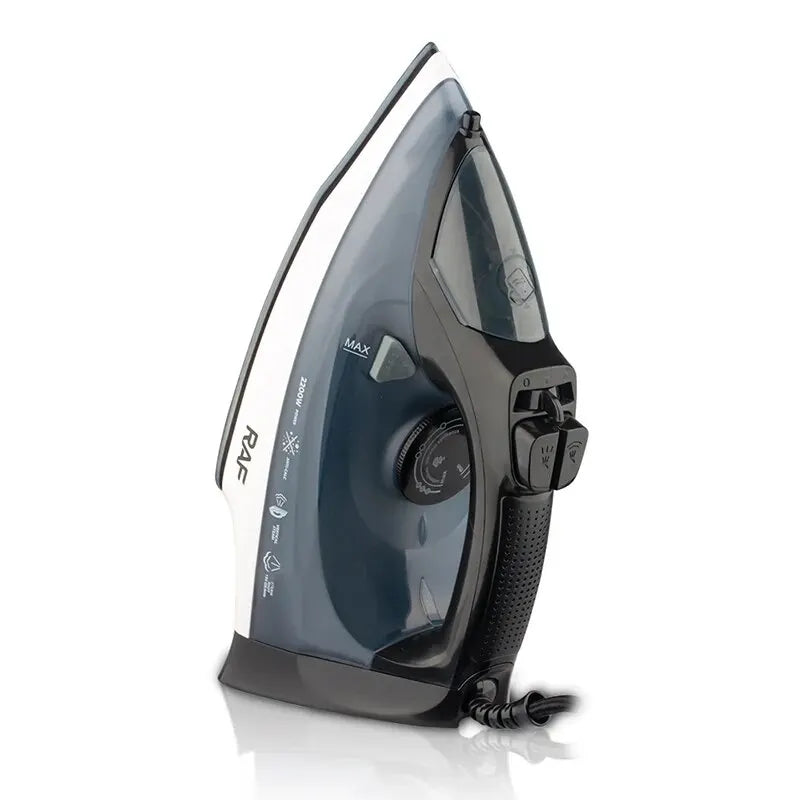 2200W Steam Iron for Clothes with Rapid Even Heat Scratch Resistant Stainless Steel Sole Plate, True Position Axial Aligned