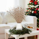 Christmas DIY Decor Twigs Powder Sequin Artificial Berry With Stems Ornament 40cm Adjustable Length Home Table Wedding Bouquet