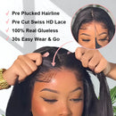 Bone Straight 13x4 Lace Frontal Human Hair Wigs Short Bob Preplucked 7x5 Glueless Wig Human Hair Brazilian Ready To Wear On Sale