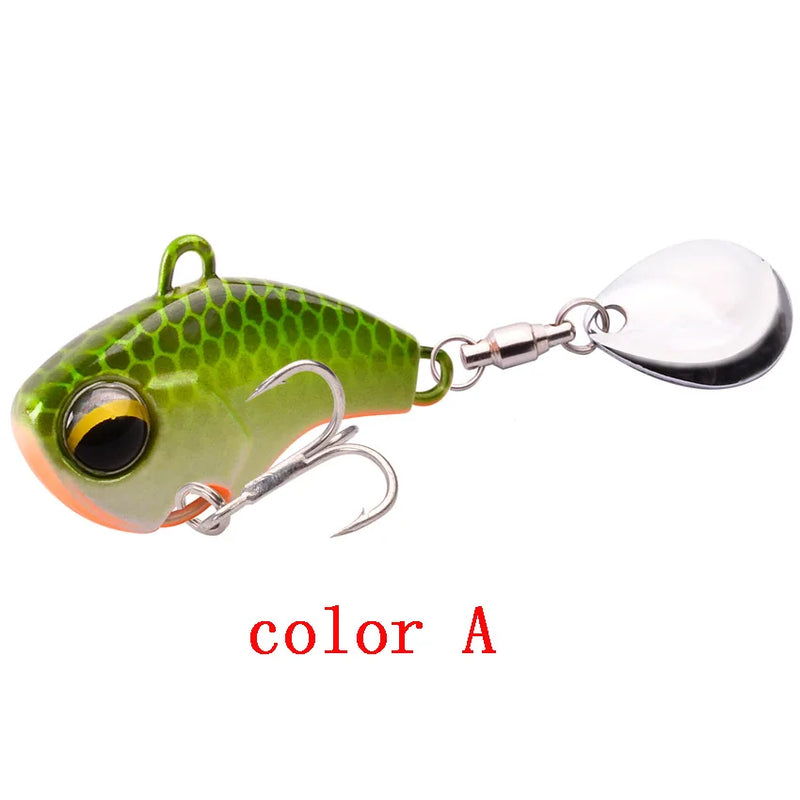 1Pcs Rotating Metal VIB vibration Bait Spinner Spoon Fishing Lures 6g/14g/26g Jigs Trout Wobbler Fishing Hard Baits Tackle Pesca