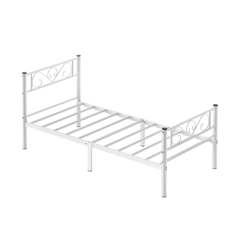 VASAGLE Single Bed Frame, Metal Bed Frame, Fits 90 x 190 cm Mattress, Easy Assembly, for Small Spaces, Guest Room
