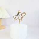 New Dad's Happy Birthday Cake Topper Golden Beer Super Dad High-grade Acrylic Father's Day Party Cake Toppers Dessert Decoration