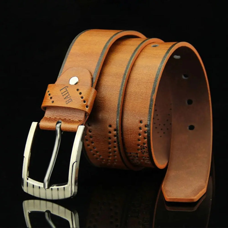 Casual Leather Belt Fashion Vintage Cowboy Pin Buckle Waistband Business Belts Men's Belt
