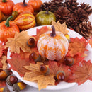 50pcs Realistic Pumpkin Maple Leaves Home Decor Party Favors Lifelike Wreath Garland Artificial Halloween Thanksgiving Parties S