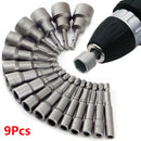 9tlg./Set 5mm-13mm Sechskant-Steckschlüssel-Set, Nuss-Schraubendreher-Set, Schraubendreher-Set, Bit-Sets, Werkzeuge, Steckschlüssel
