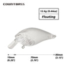 10Pcs Blank Lure bodies, Crank Bait 70mm/2.8" 12.5g/0.44oz, Unpainted Fishing Bait, Crankbaits,  Wobblers, Freshwater Fish Lures