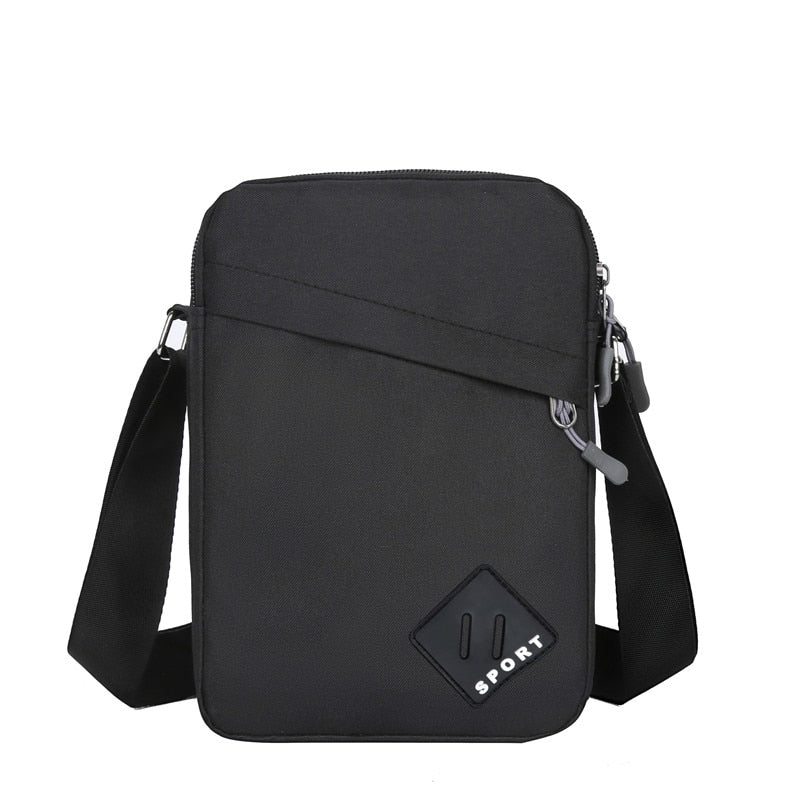 Xierya Men Messenger Bags Canvas Shoulder Bag Mens Simple Waterproof Crossbody Bag Travel Mini Satchel Bag for Man Waist Packet