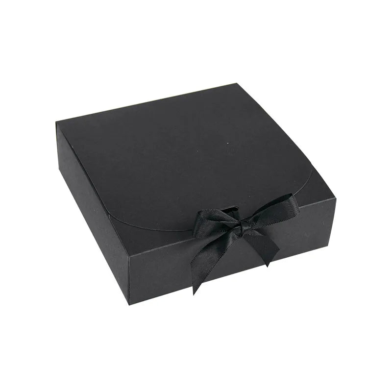 1Pc Black Paperboard Box DIY Wedding Gift Box for Guests Small Business 31/27/16cm Event Party Christmas Candy Packaging Boxes