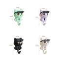 4pcs Kitten Hooks Cartoon Cats Wall Hook Wall Hanging Hanger Rack Key Holder Home Storage Utility Wall Decoration for Clothe Hat