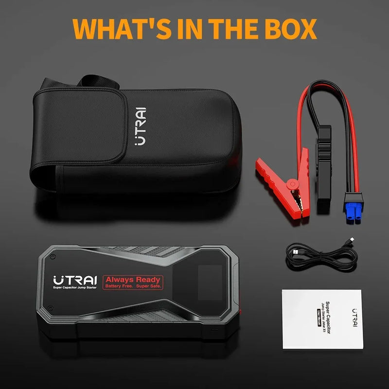 UTRAI  Jstar X1 Super Capacitor 500F Jump Starter 3 mins Quick Charge Portable Emergency Battery Auto Booster Starting Device
