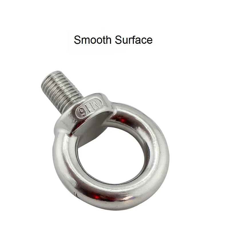 JIS1168 Lifting Eye Bolt Screw 304 Stainless Steel Sliver Heavy Duty M6 M8 M10 M12 For Wire Rope Lifting