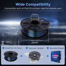 FLASHFORGE PLA Multicolor Filament 3d Printer Filament 1.75mm 2.2lbs Sealed Packaging No Plugs No Warping Low Shrinkage