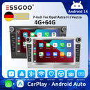 ESSGOO Android 14 Carplay 4G 64G For Opel Astra H J 2004 Vectra Vauxhall Antara Zafira Corsa C D Vivaro Meriva Veda Radio