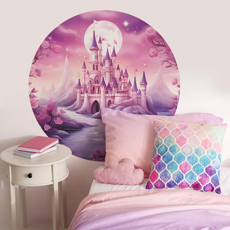 Rainbow Castle Vinyl Child Wall Sticker For Baby Room Decor Bedroom Accessories Furniture Sticker Adhesive Wallpaper Wall Decor