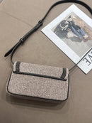 Spring summer casual natural straw leather shoulder strap bag