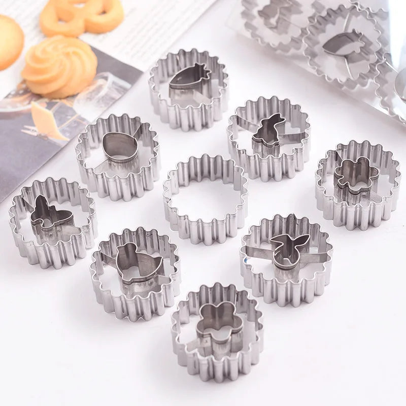 Metal Easter Pastry Cookie Cutter Set Mini Christmas Cookies Making Mould Stainless Steel Baking Sandwich Biscuit Cutters Mold