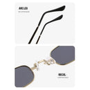 Small Rectangle Sunglasses for Women Men Fashion Retro Metal Frame Sun Glasses Vintage Punk Shades UV400 Protection Eyewear