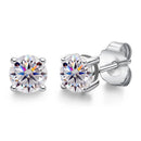 Real 0.1-3CT Test Passed Moissanite Diamond Stud Earrings for Women S925 Silver Platinum Plated Bride Wedding GRA Fine Jewelry