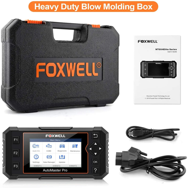 Foxwell NT624 Elite All System OBD2 Scanner Car Diagnostic Tool ABS,DPF,EPB,SAS,SRS,TPMS,Engine Scan OBD2 Code Reader 8 Reset