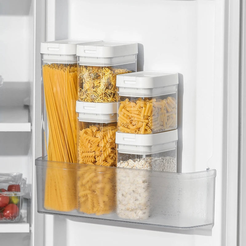 Sealed Plastic Food Storage Box Cereal Candy Dried Jars with Lid Fridge StorageTank Containers Household Items Kitchen Organizer