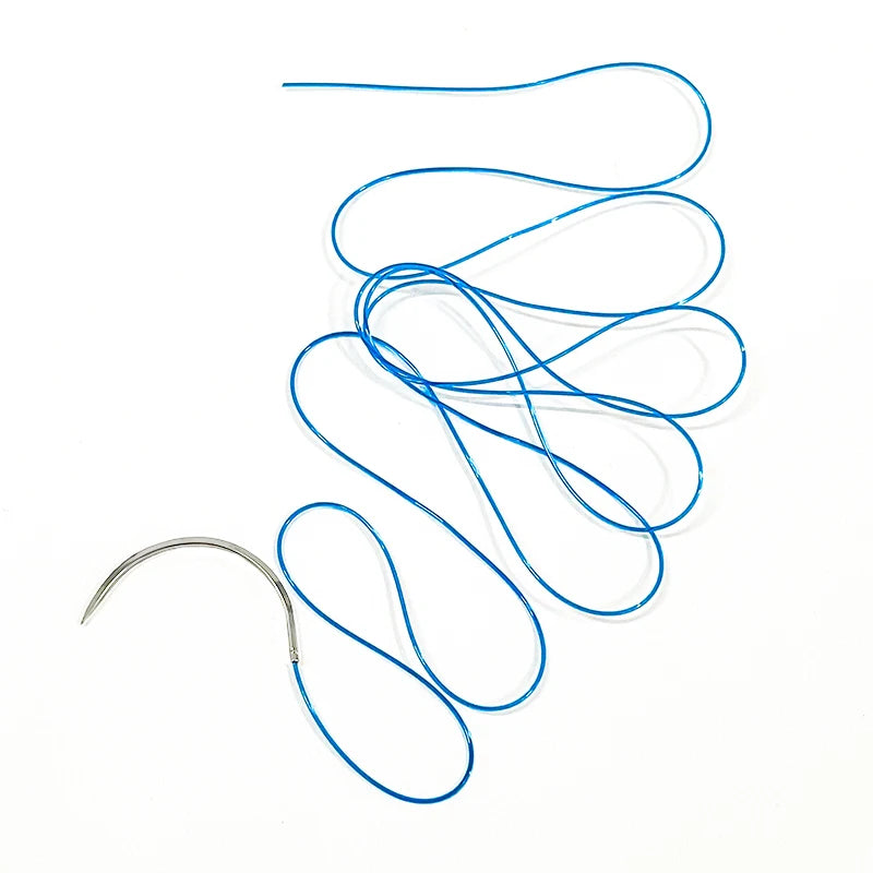 12Pcs 75cm 2/0 3/0 4/0  Non Absorbable Suture Nylon Silk Polypropylene Polyester Monofilament  for Teaching Exercises