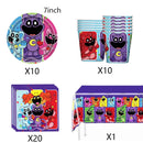 Smiling Critters Birthday Party Decoration Disposable Tableware Set Plate Balloons Banner Cake Topper Party Supplies Baby Shower