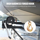 SucceBuy Hand Winch Heavy Duty Rope Crank with 33 ft Steel Wire Cable and Two-Way Ratchet for Trailer Boat or ATV Towing