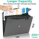 Expandable File Folder, Letter Size Organ Organizer, 5 File Pockets, Portable Organizer for School Office Supplies