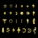28Grids 3D Nails Art Jewelry Rhinestone Shell/Rivet/Pearl/Diamond Metal Resin Stud Manicure Charms Mixed Box Decorations ZB01