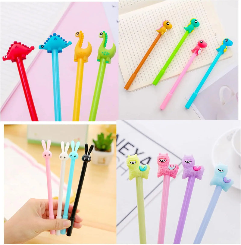 Wholesale Cute Cartoon Novelty Gel Ink Pen Animal Writing Tools 0.5mm Black Ink Kawaii Children's Office School Supplies