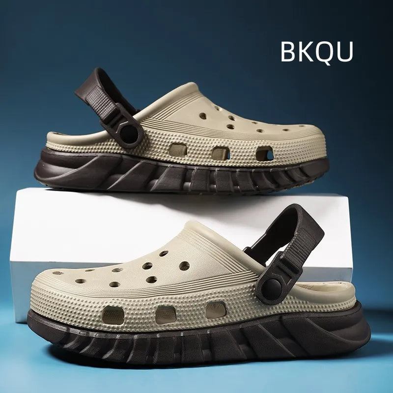 Beach Slippers for Men Casual Wear-Resistant Non-slip Fashion Platform Breathable Comfortable Water Proof Shoes Summer Main