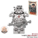 MY701-705 Bos Brotherhood of Steel T-60 Power Armor Cooper Howard Lucy MacLean Radiation Building Block Mini Action Figure Toys